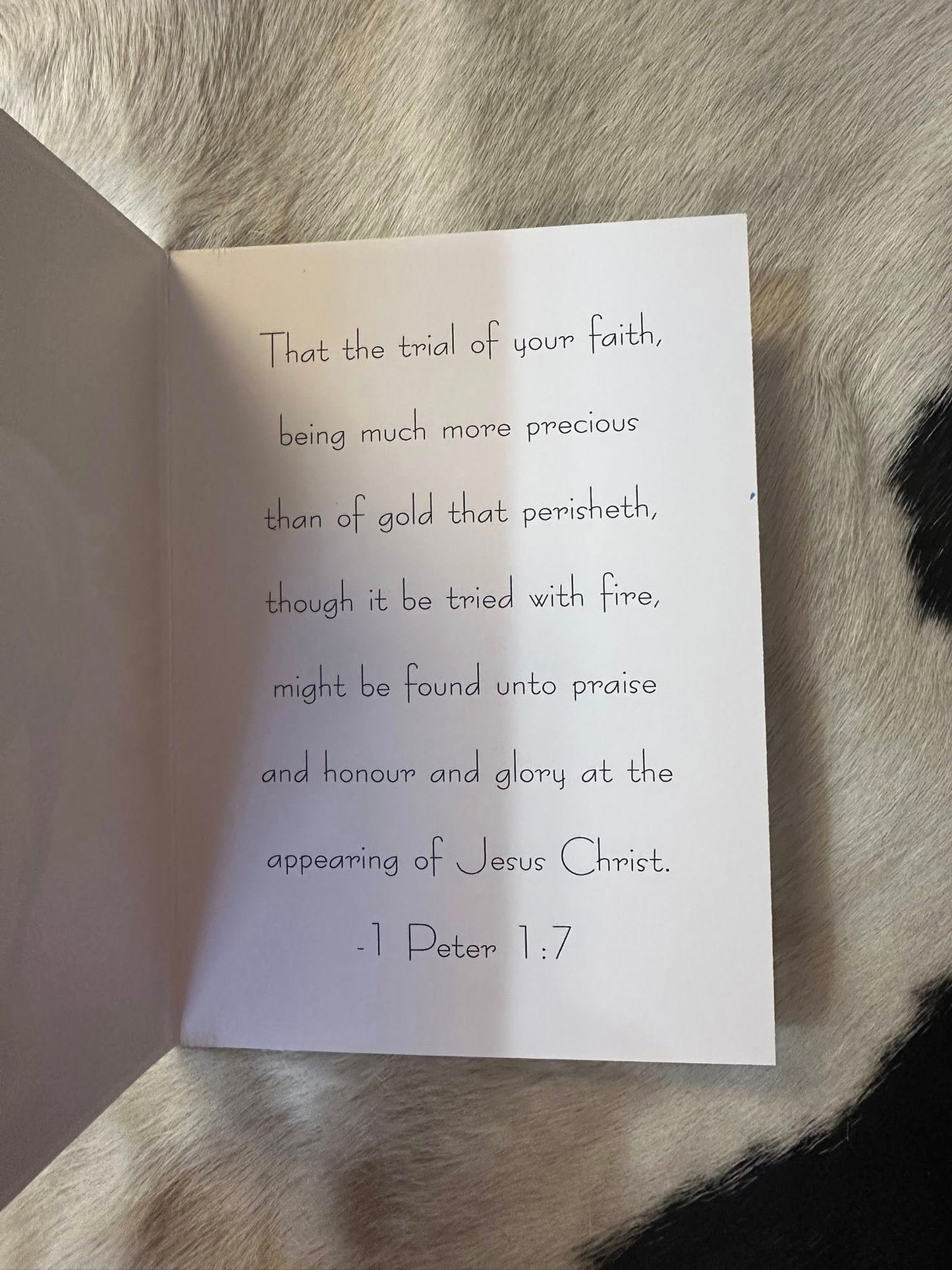 "Tried by Fire" Greeting card with Wisdom
