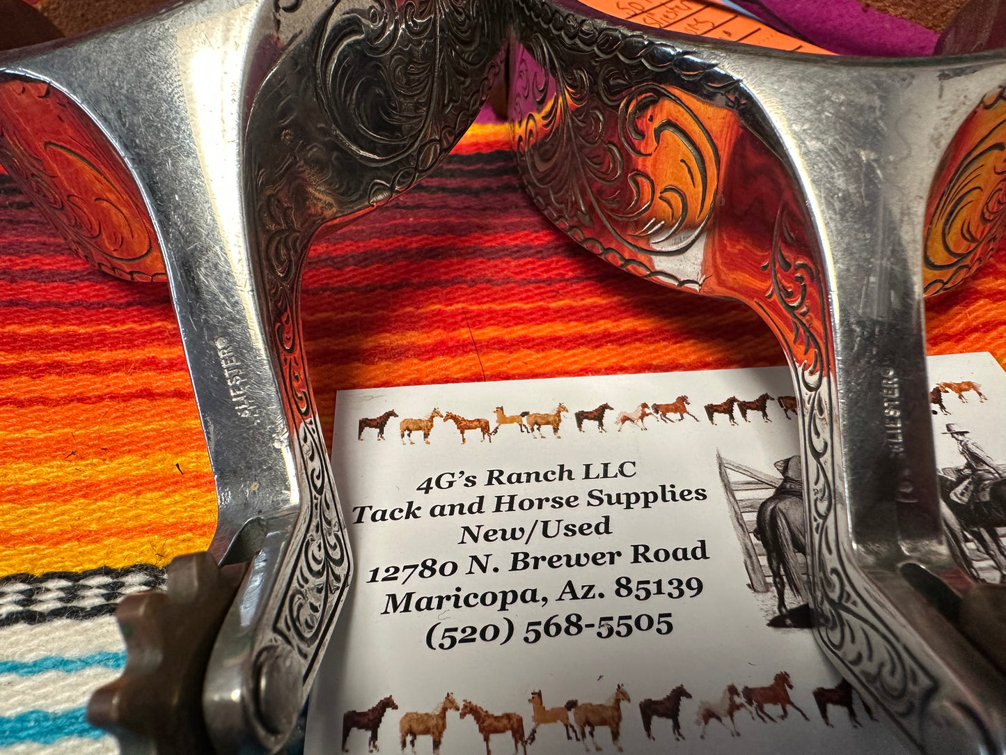 Sliester engraved spurs