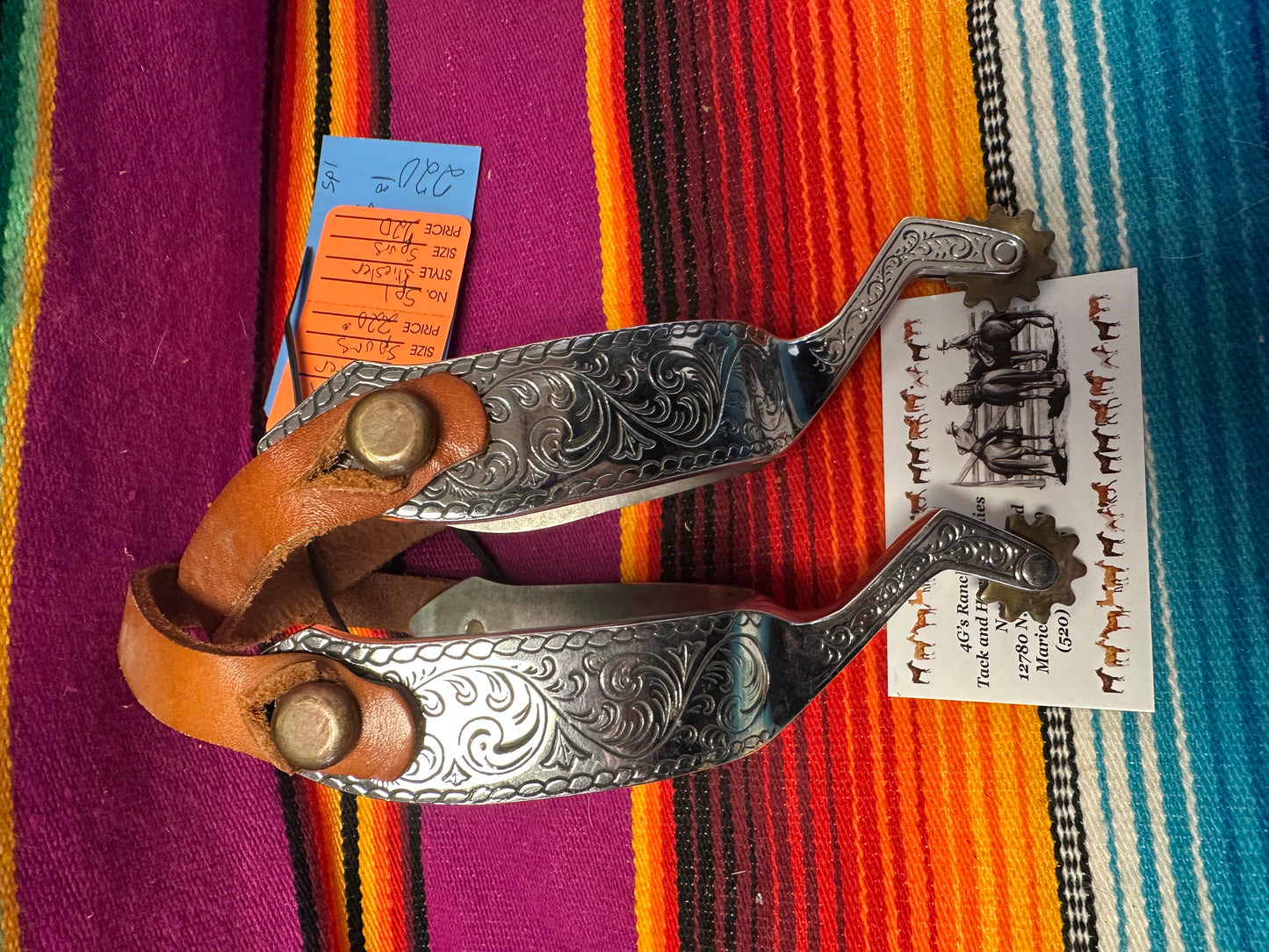 Sliester engraved spurs