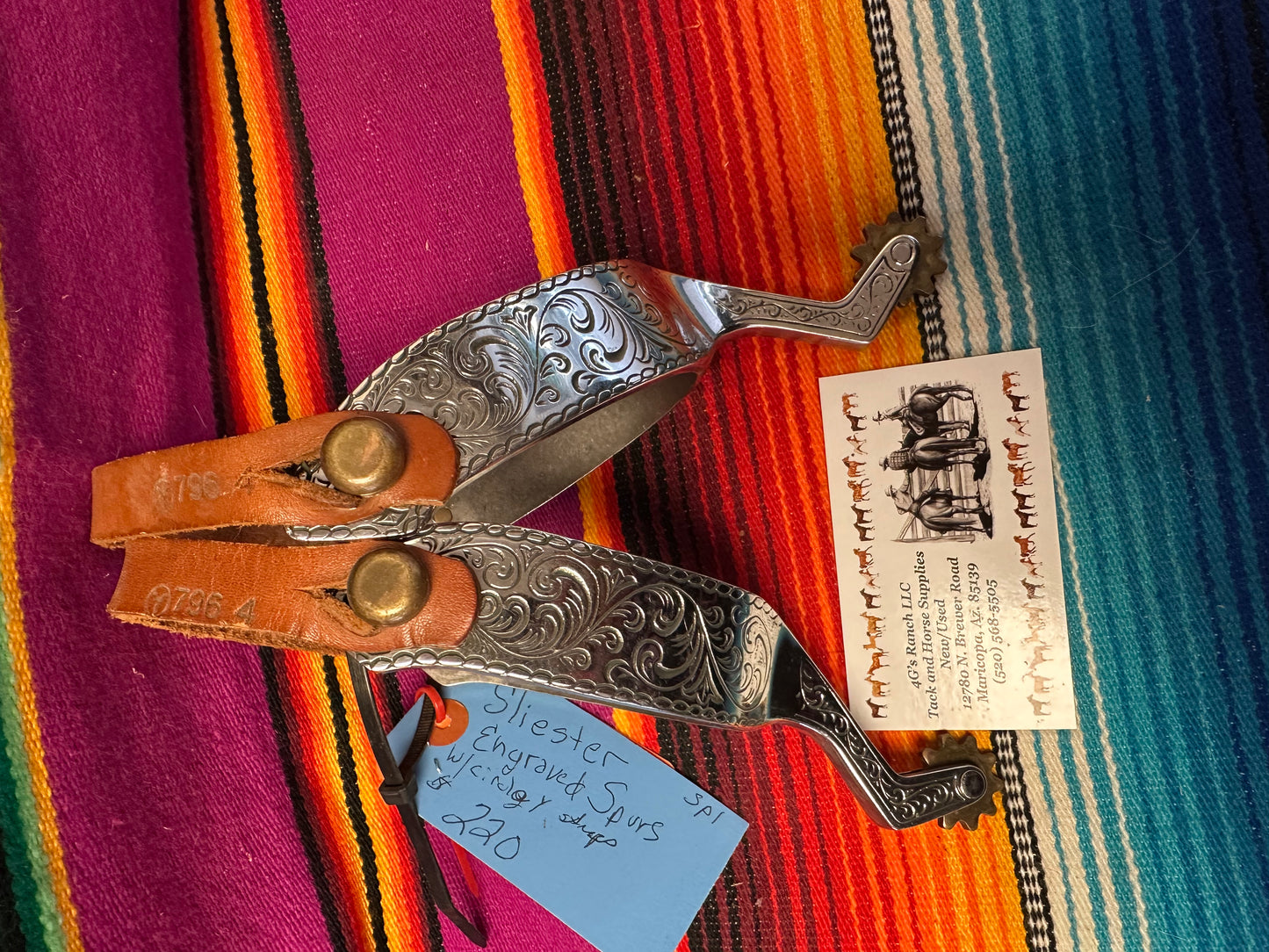 Sliester engraved spurs
