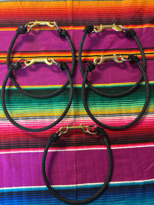 Black Lariat loop with Dual ended clip