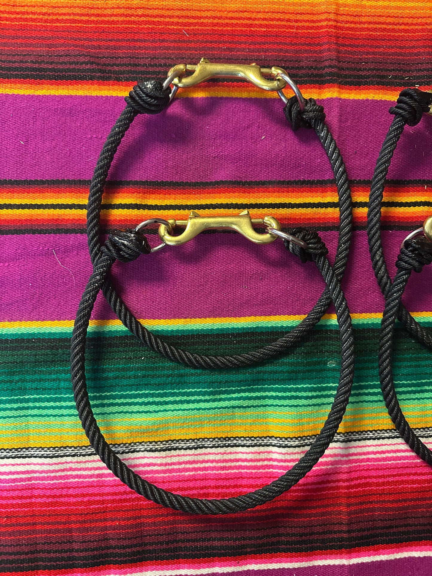 Black Lariat loop with Dual ended clip