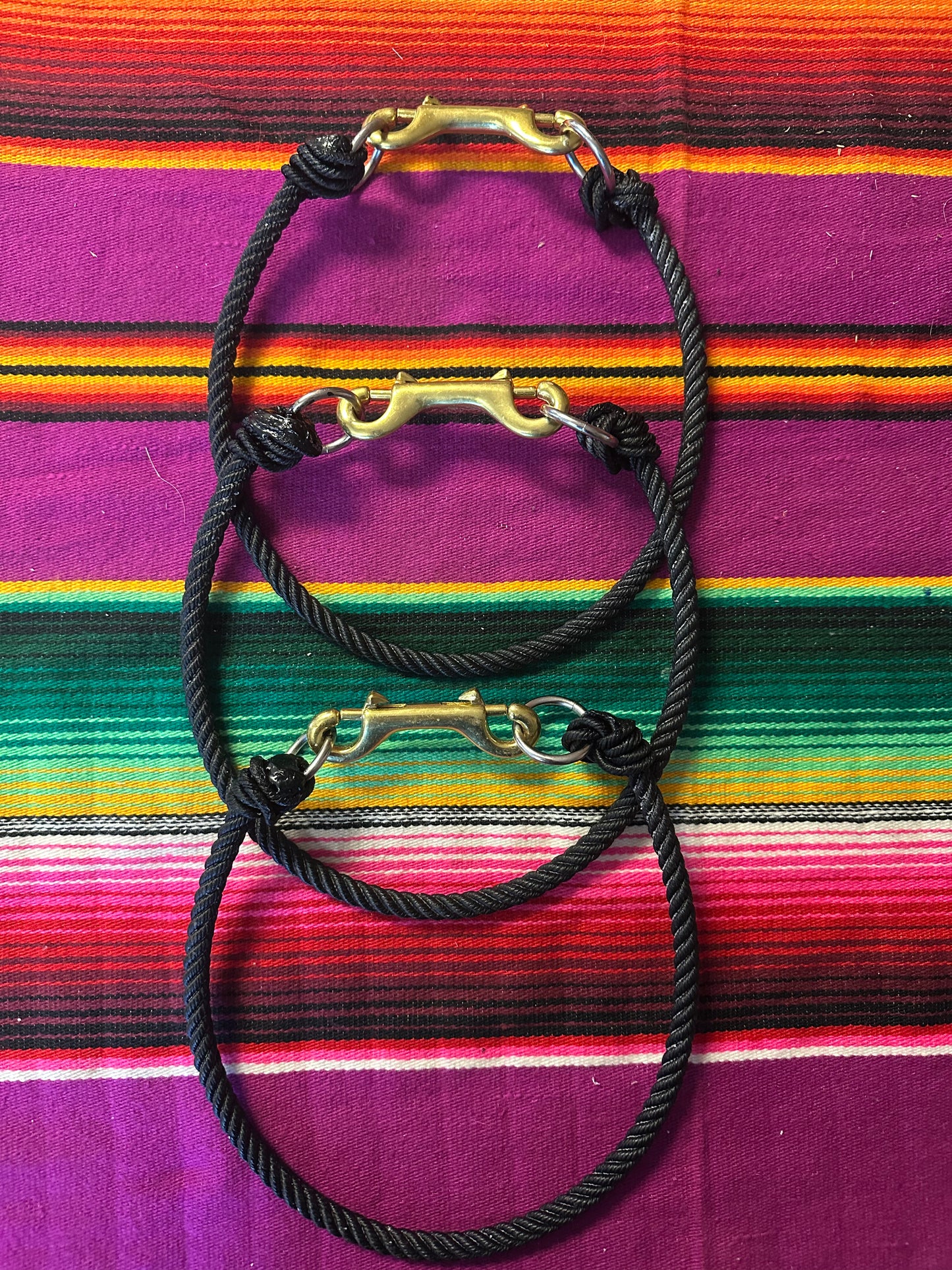 Black Lariat loop with Dual ended clip