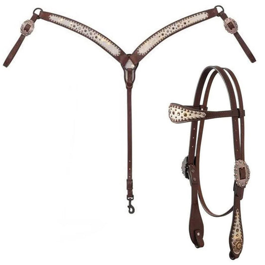 Weaver Gold Dust Headstall & Breast collar Set