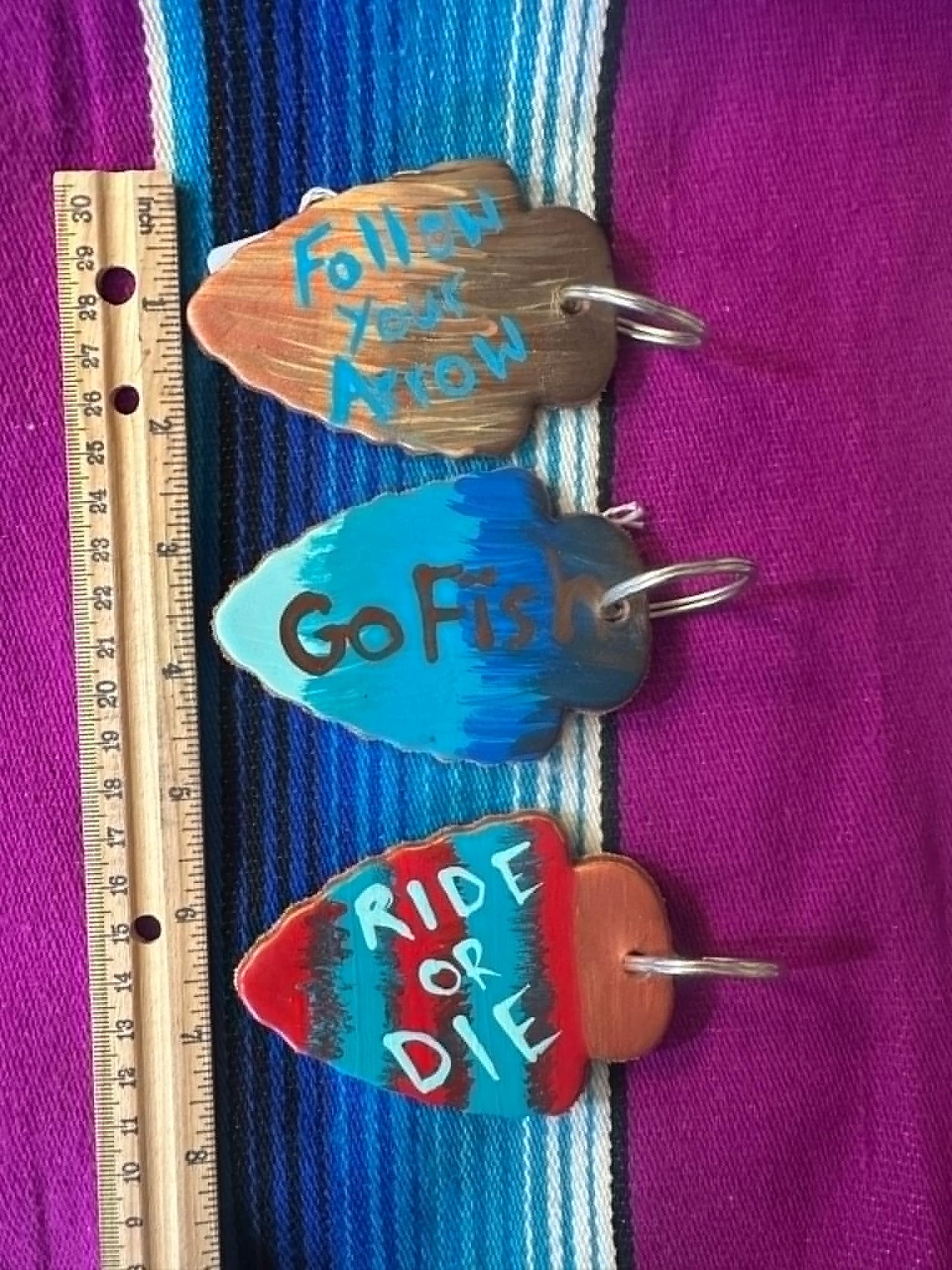 Leather Arrow Head Key chain