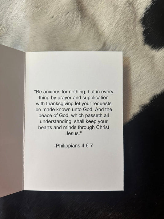 "Peace During the Storm" Greeting card with Wisdom